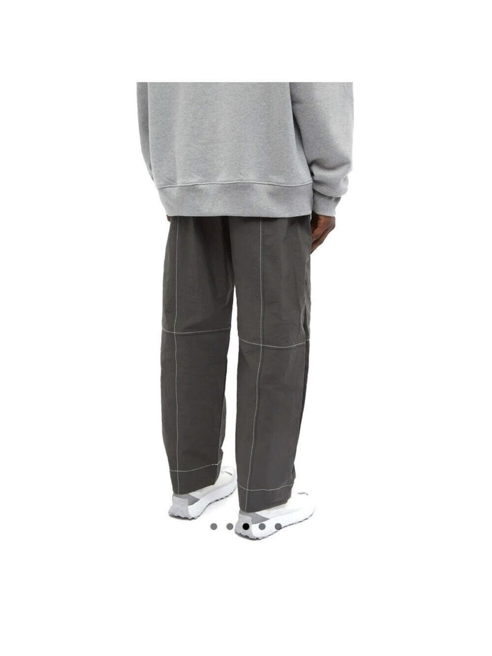 NEW - Afield out Tapered, Crinkled, Stitch Nylon, Canvas Gray Trousers Pants - Picture 14 of 16